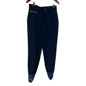 Eddie Bauer Stirrup Ski fans Pants Black Women's Size 10 Tall Schoeller Wool